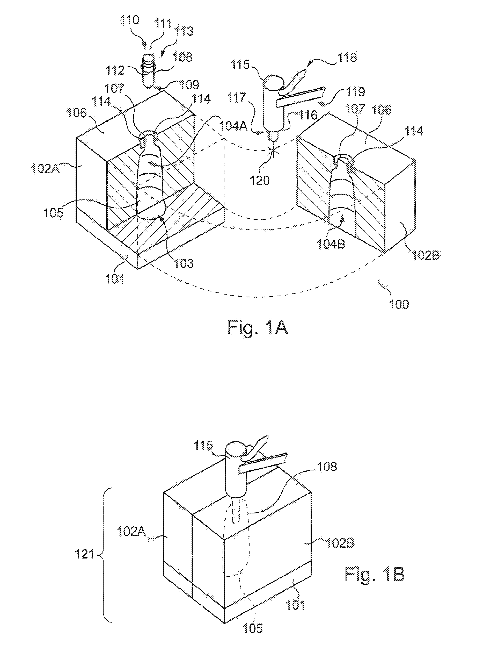 Apparatus and method for fabricating and filling containers