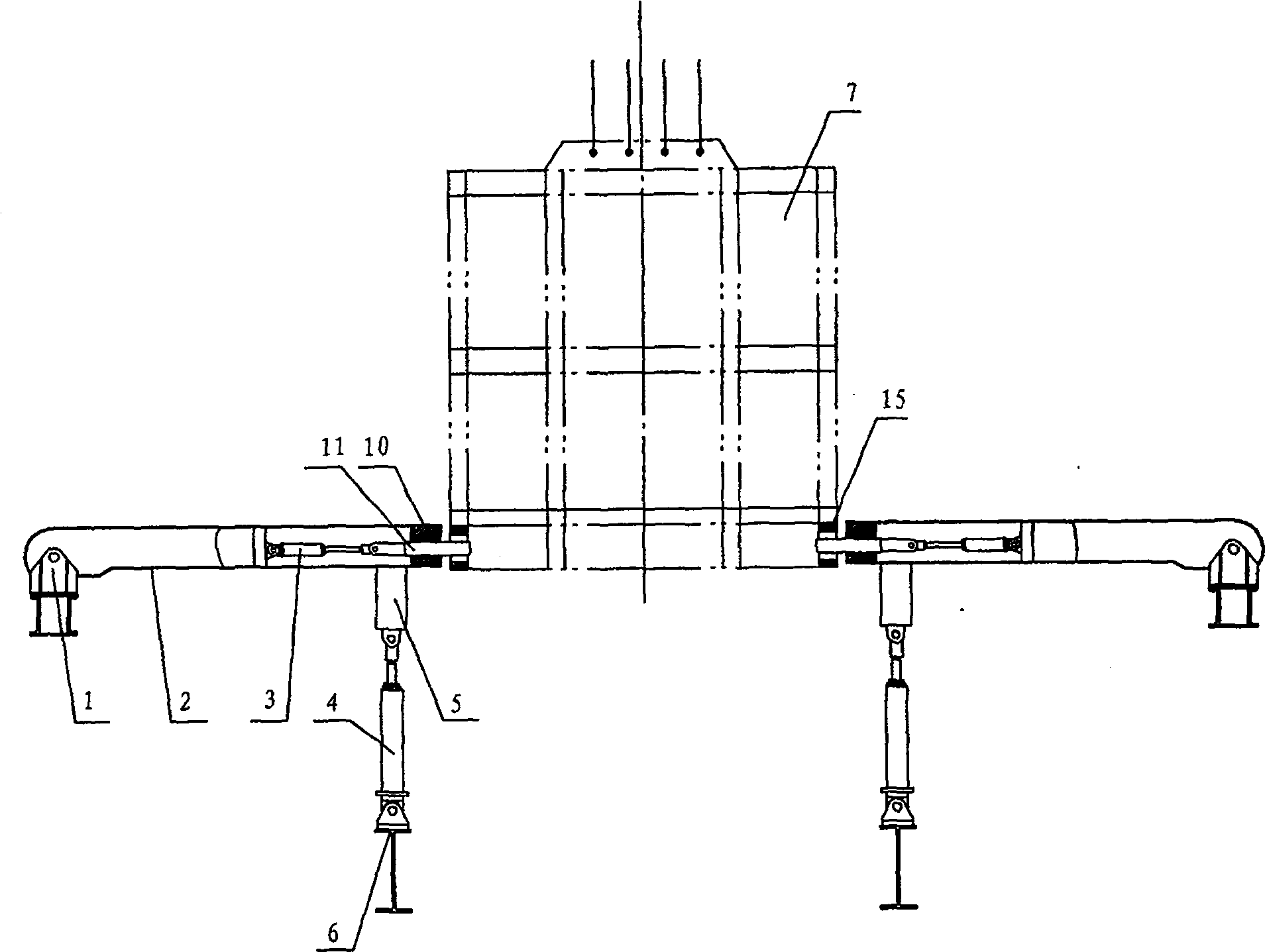 Stabilizing mechanism for hoisting shaft cage and stabilizing device