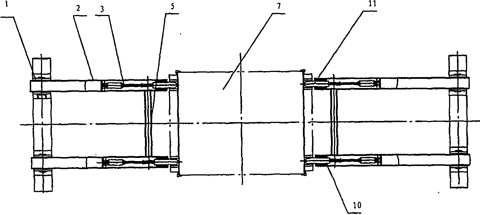 Stabilizing mechanism for hoisting shaft cage and stabilizing device