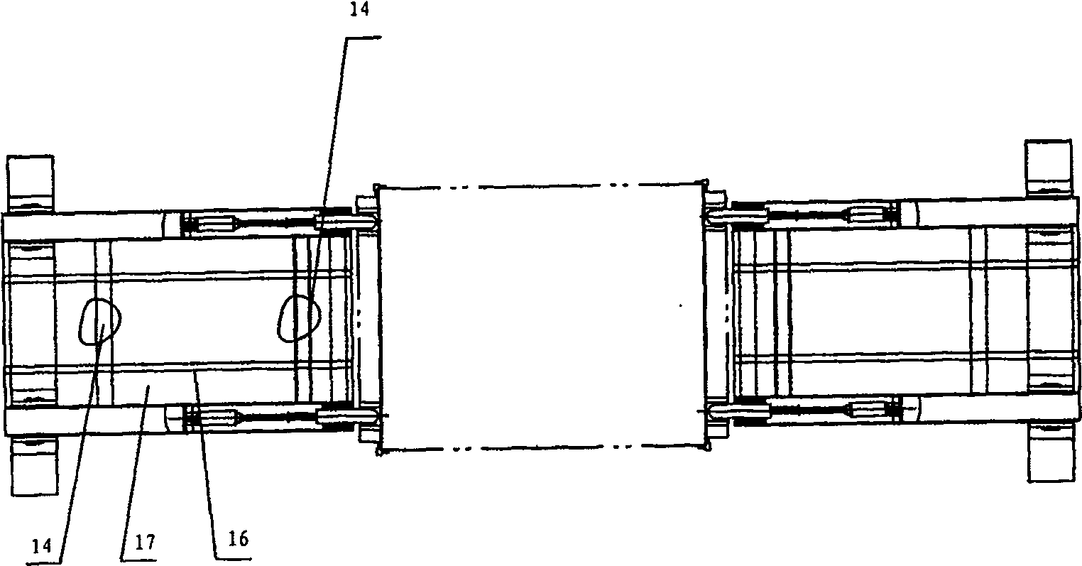 Stabilizing mechanism for hoisting shaft cage and stabilizing device