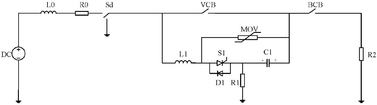 A mechanical DC circuit breaker topology