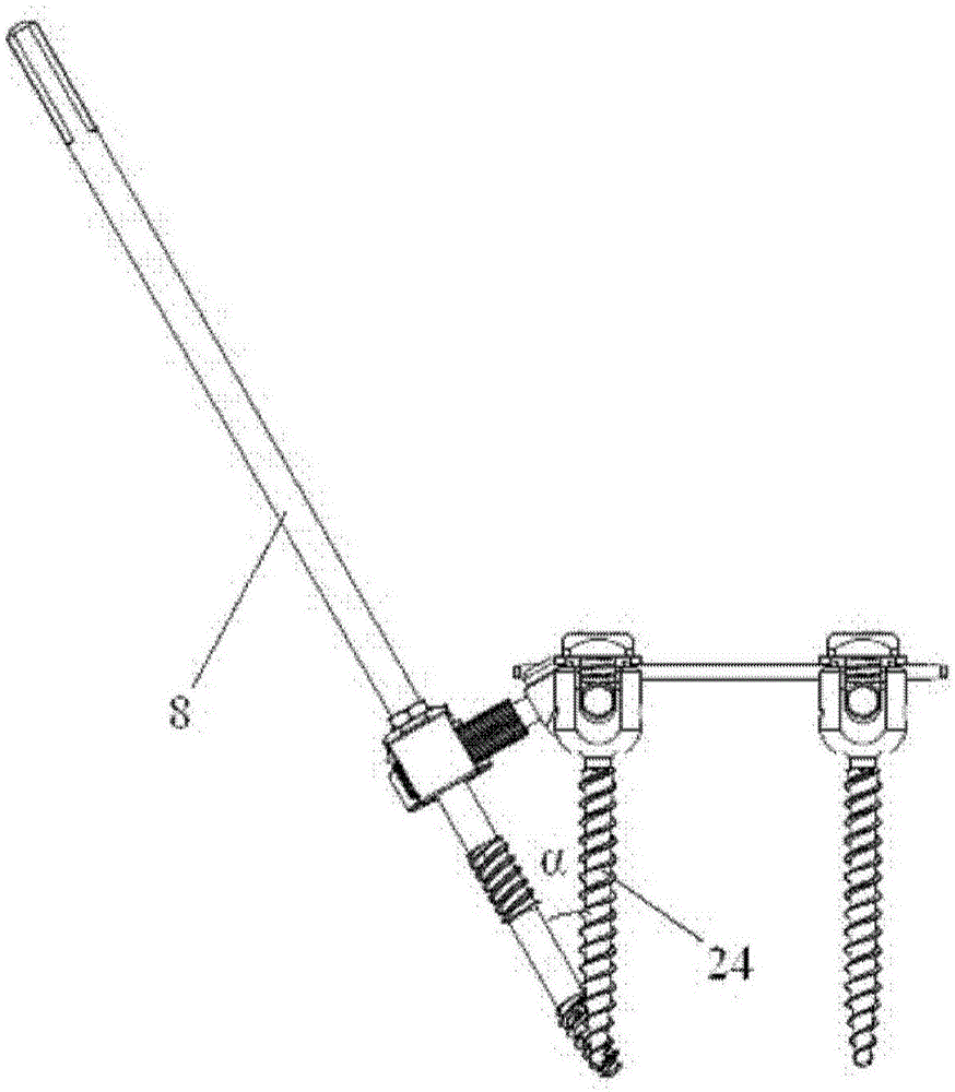 Connection adapter and fixing system for pedicle screws