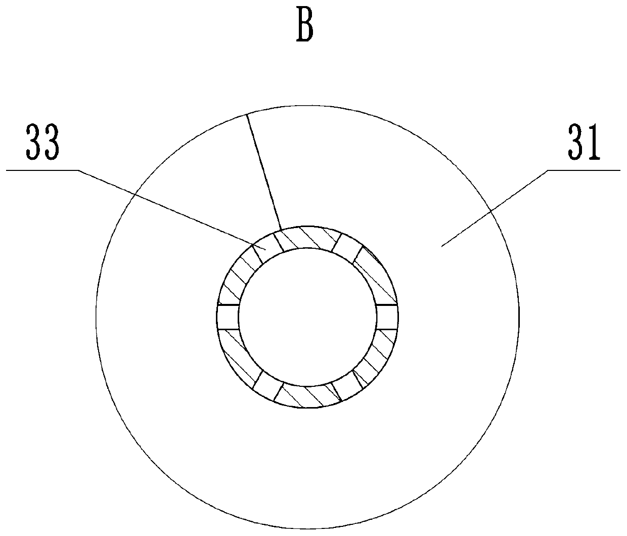 Center gutter snow discharge structure of steel structure building