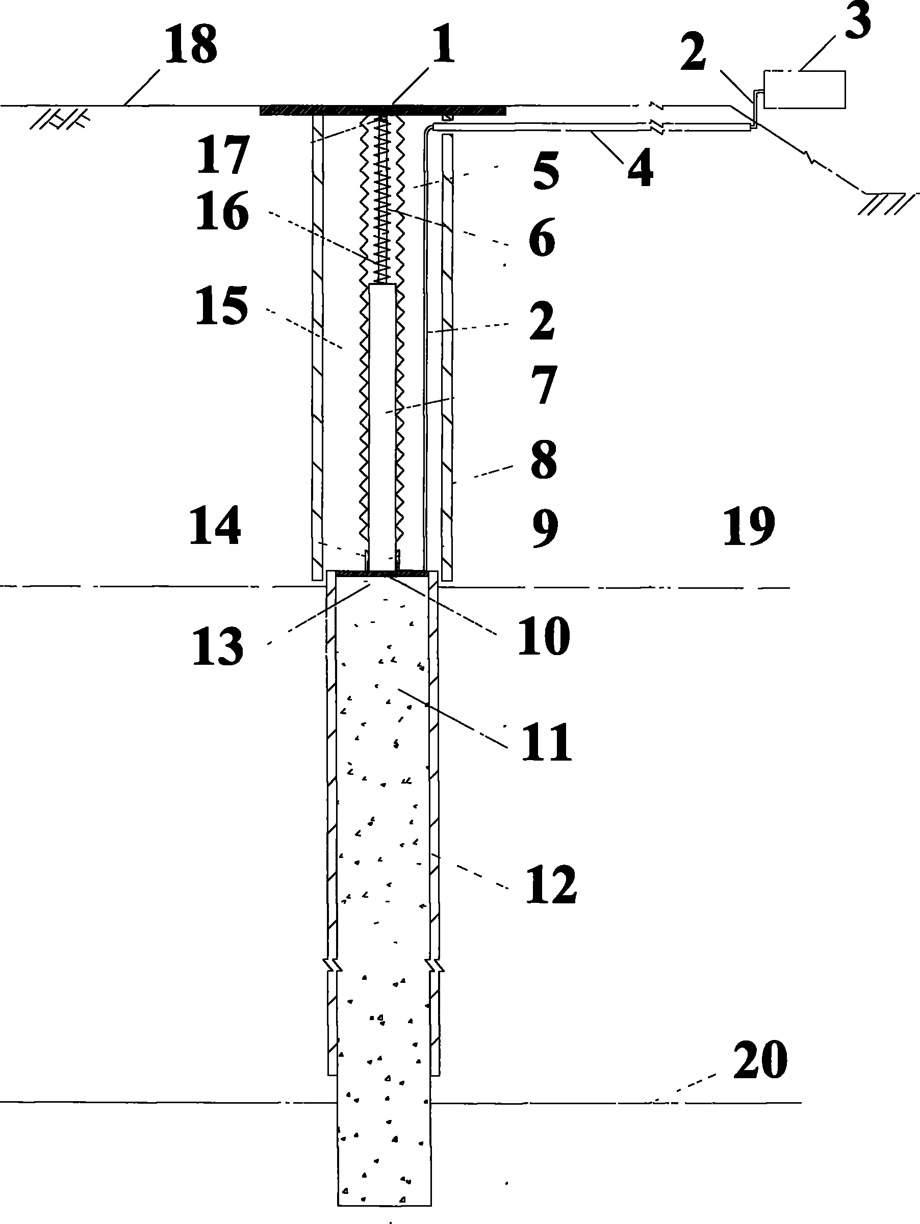 Soft soil roadbed settlement monitoring method and device