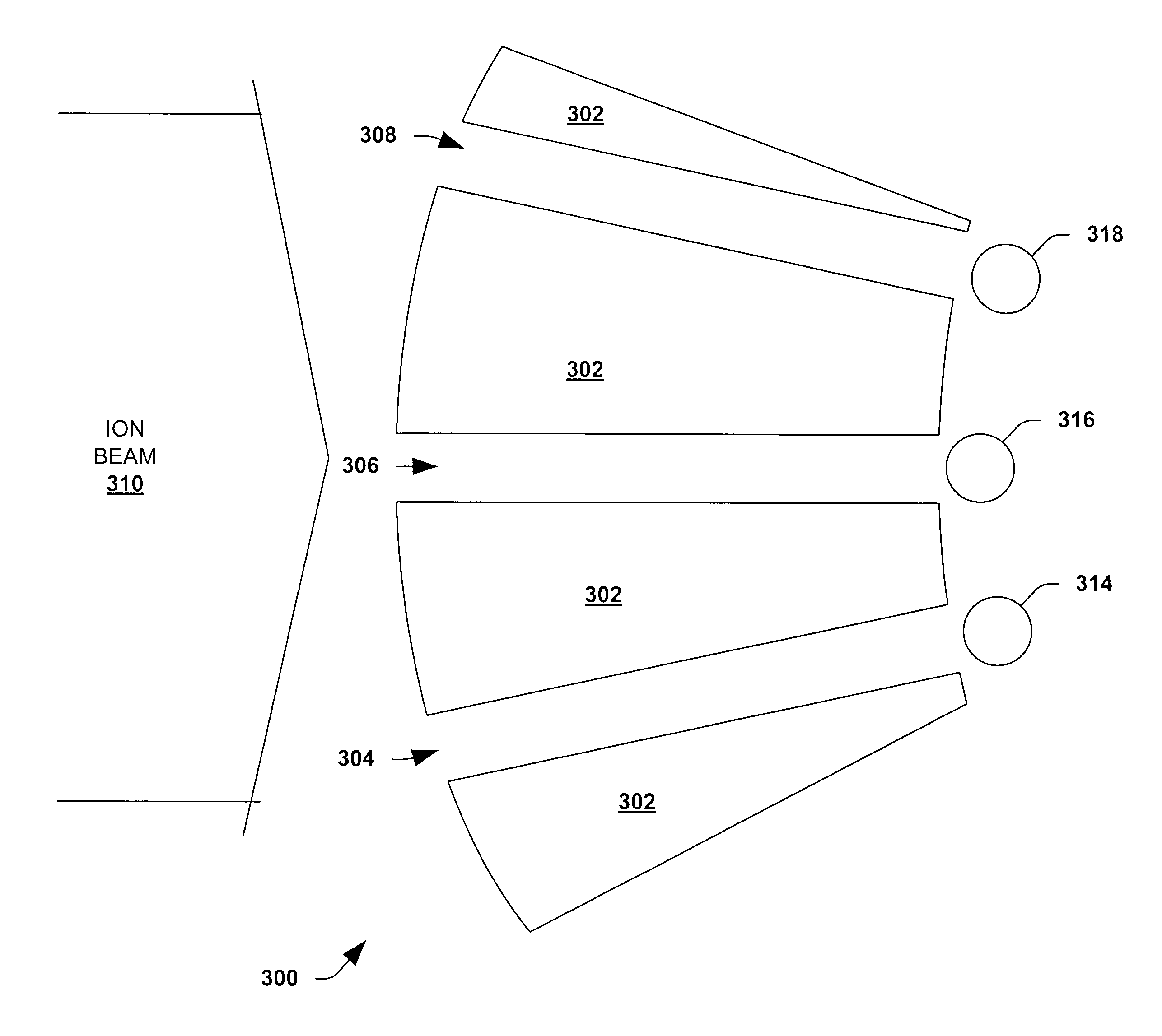 Ion beam angle measurement systems and methods employing varied angle slot arrays for ion implantation systems