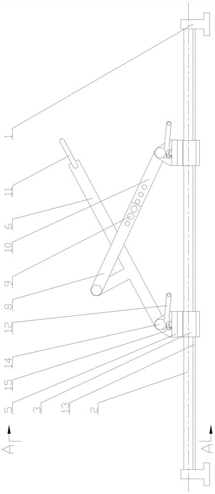 Three-rail sliding self-locking moving mechanism