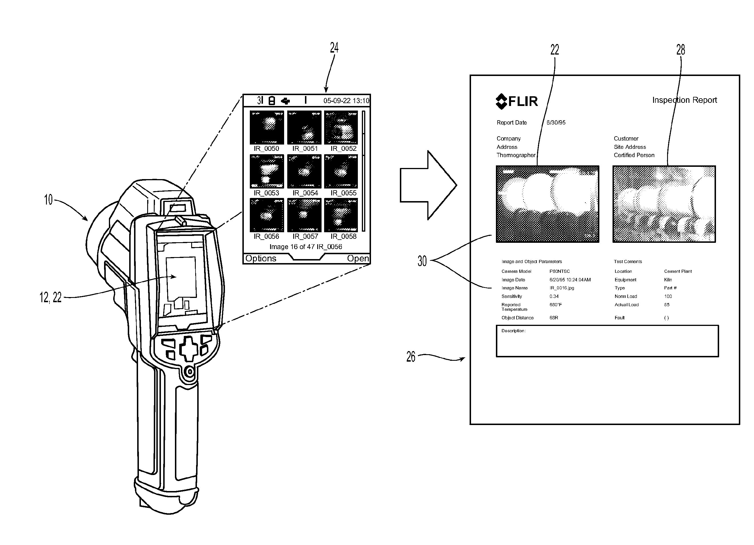 Cameras with on-board reporting capabilities