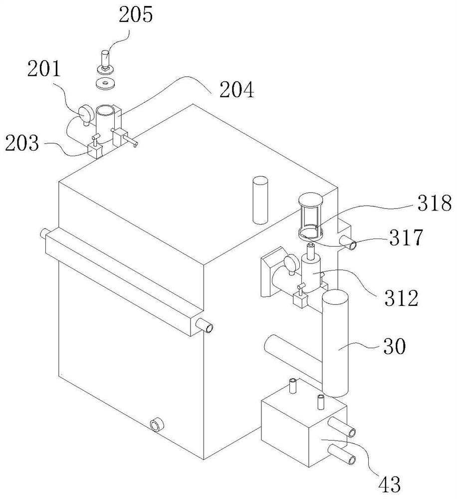 Industrial sewage staged treatment and discharge device