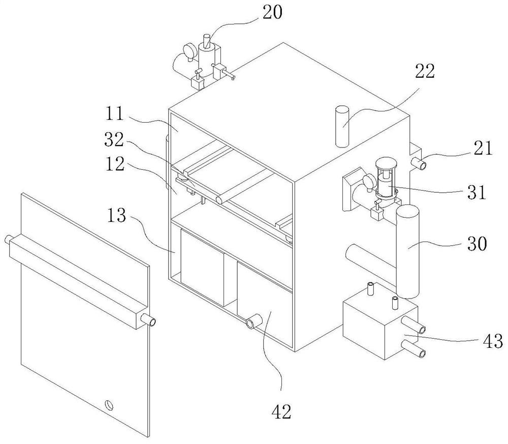 Industrial sewage staged treatment and discharge device