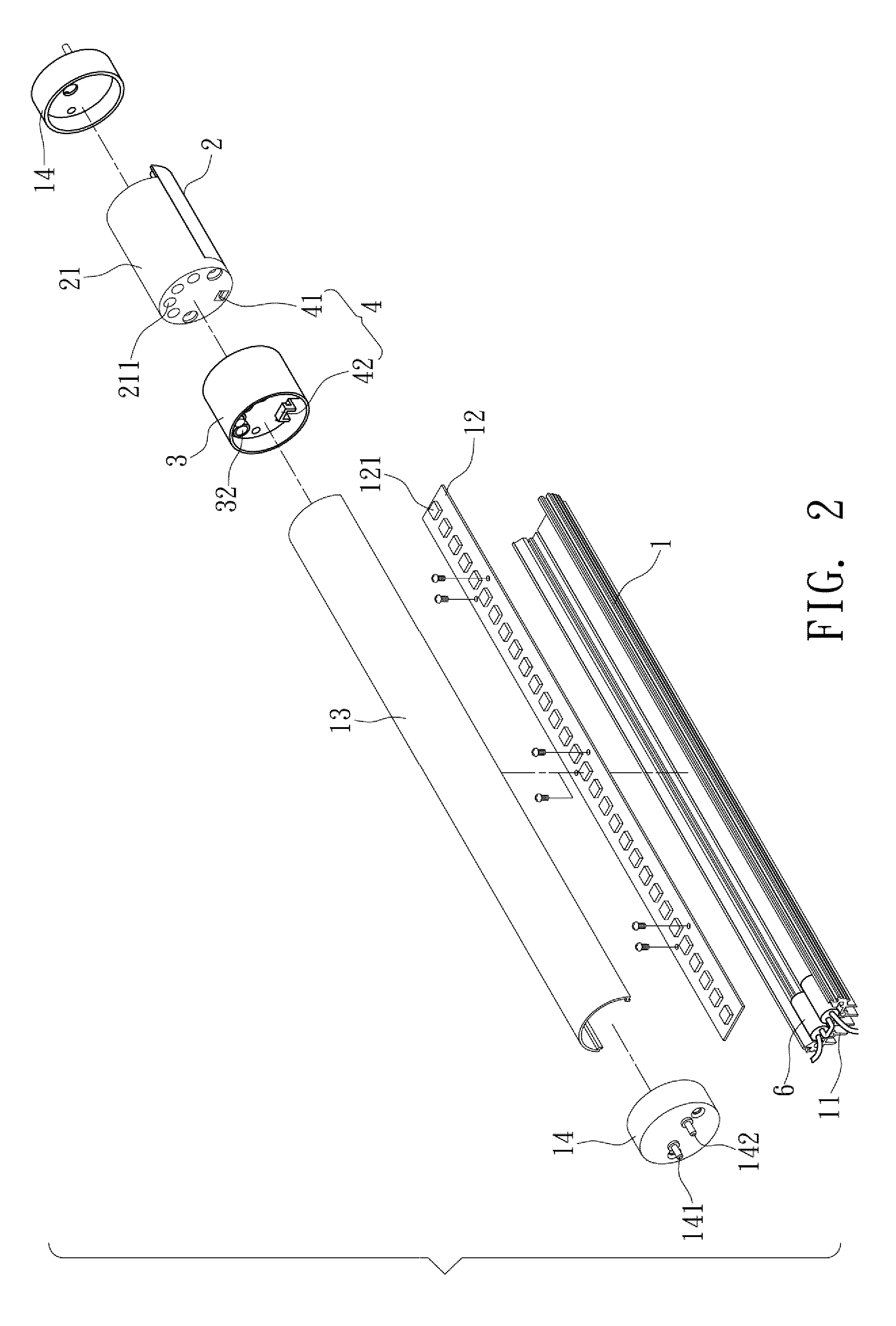 LED light bar with a replaceable power source