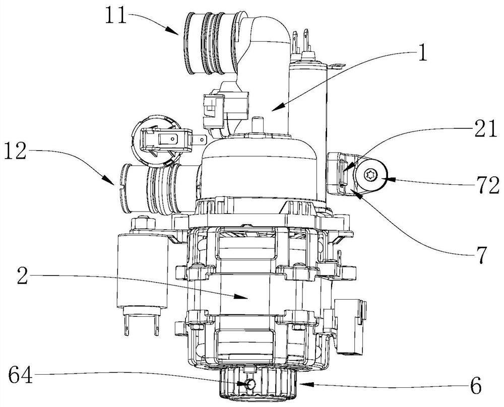 Washing pump suspension structure of dish-washing machine and dish-washing machine