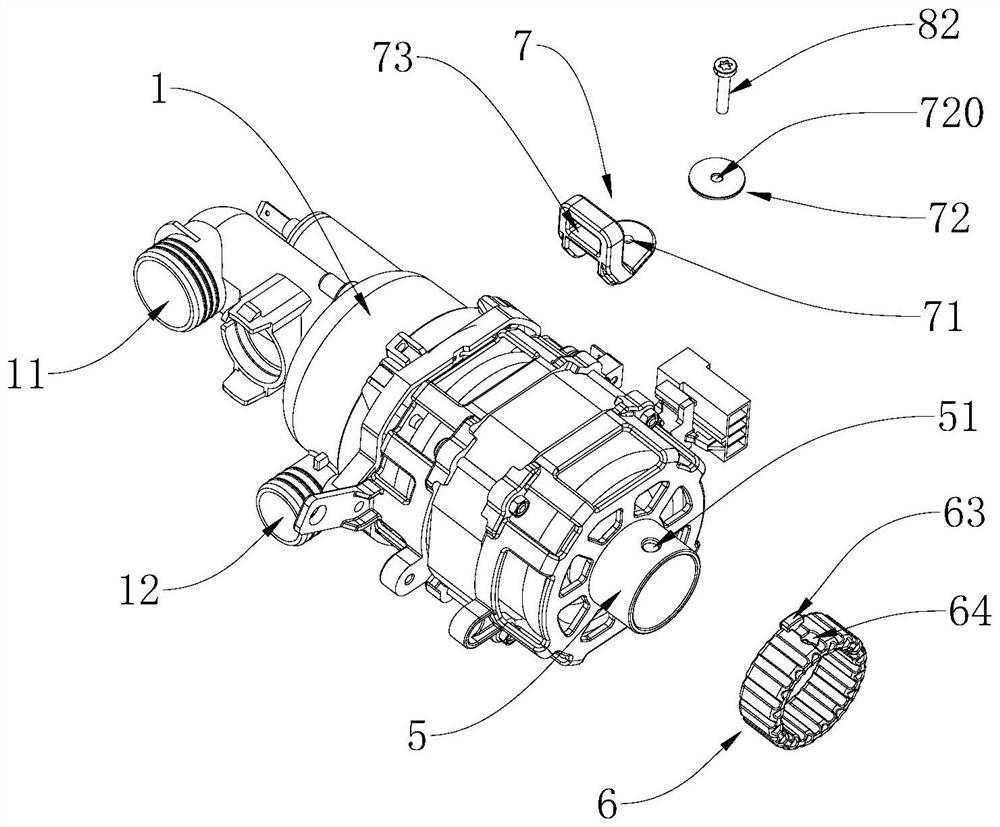 Washing pump suspension structure of dish-washing machine and dish-washing machine