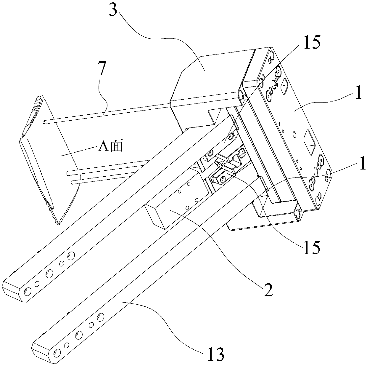 Cloth hanging mechanism of automobile instrument panel net cloth