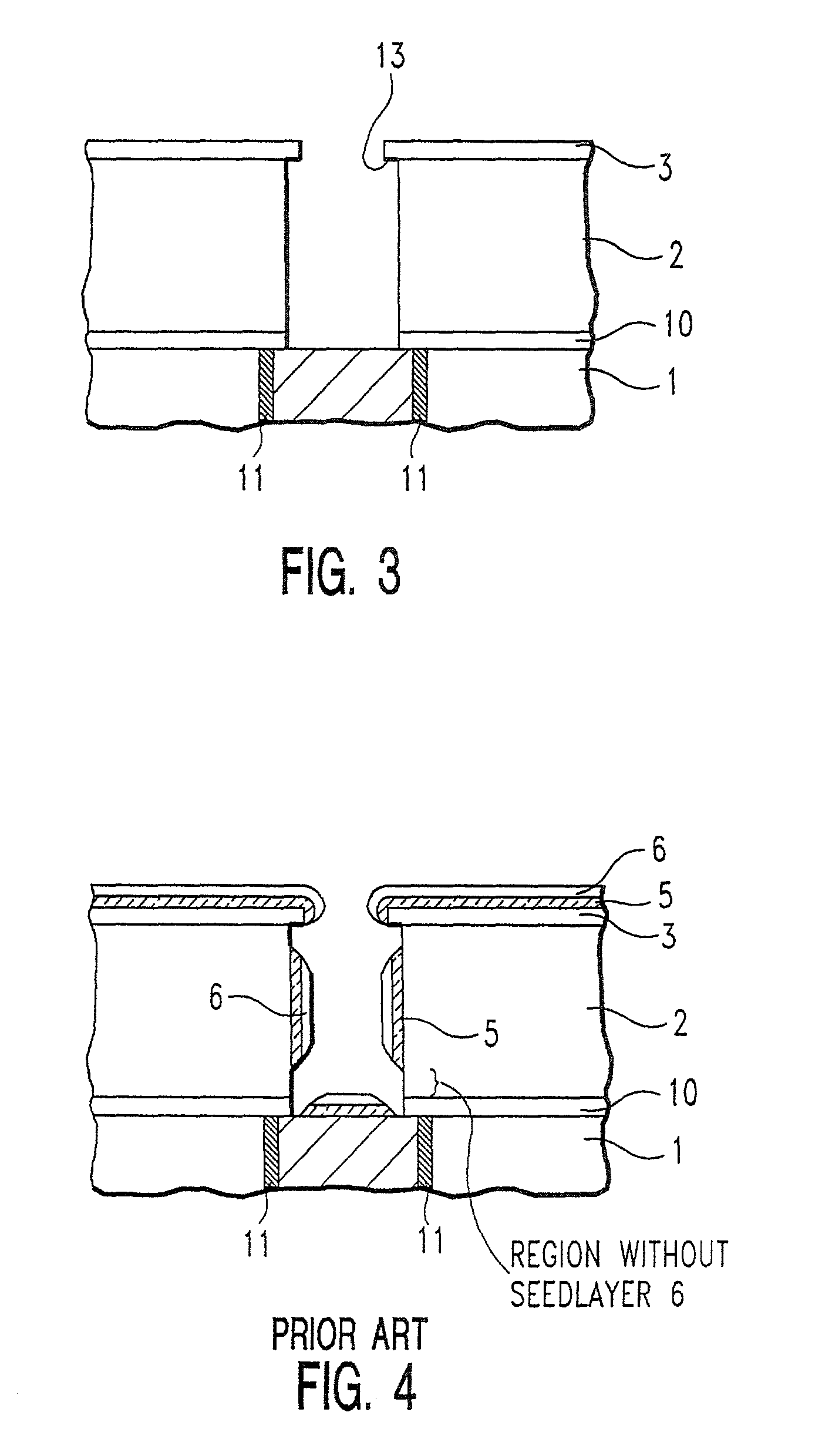 Process and structure for an interlock and high performance multilevel structures for chip interconnects and packaging technologies