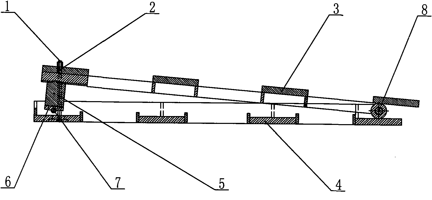 Angle tooling device with adjustable angle