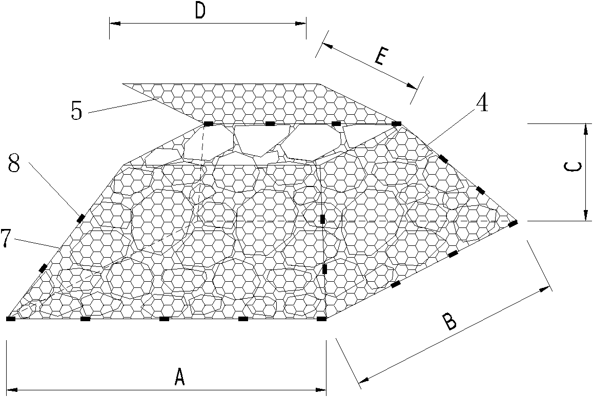 Metal mesh box revetment structure of earth-rock dam and construction method of metal mesh box revetment structure