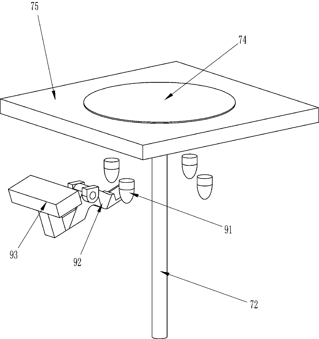 Glass plate chamfering device