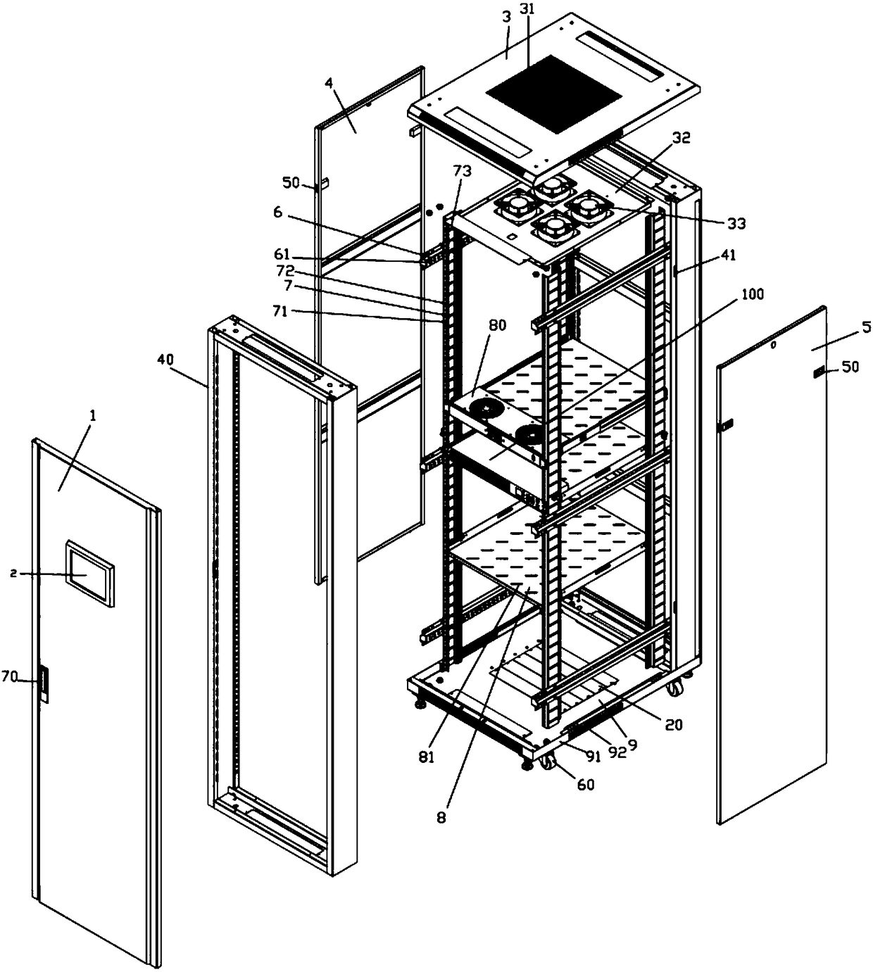 A built-in intelligent pdu system cabinet