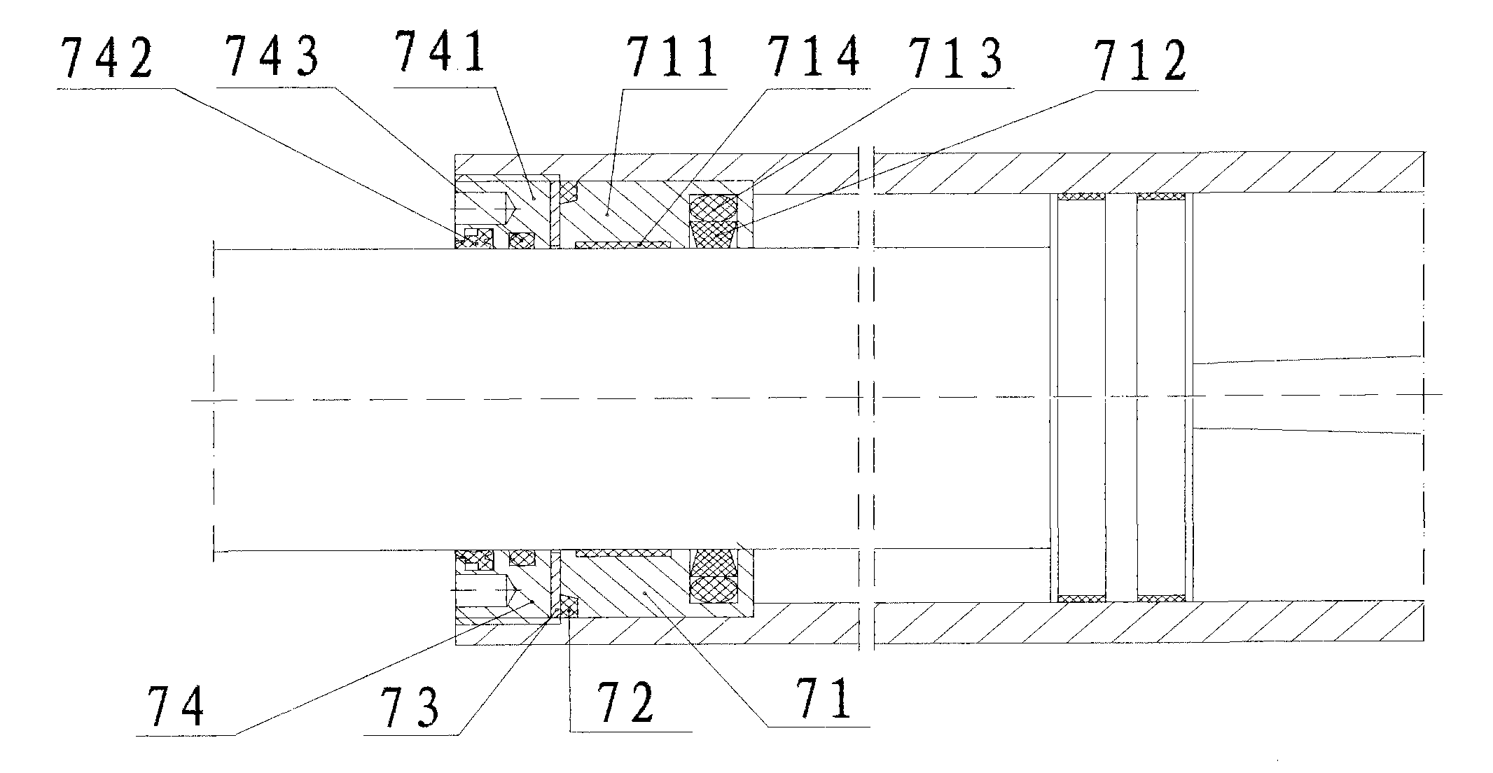 Piston-type hydro-pneumatic buffer