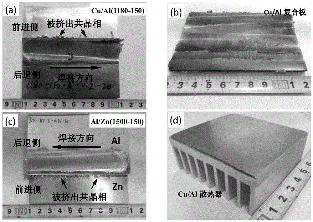 Stir friction eutectic reaction welding method for lap joint of dissimilar metal