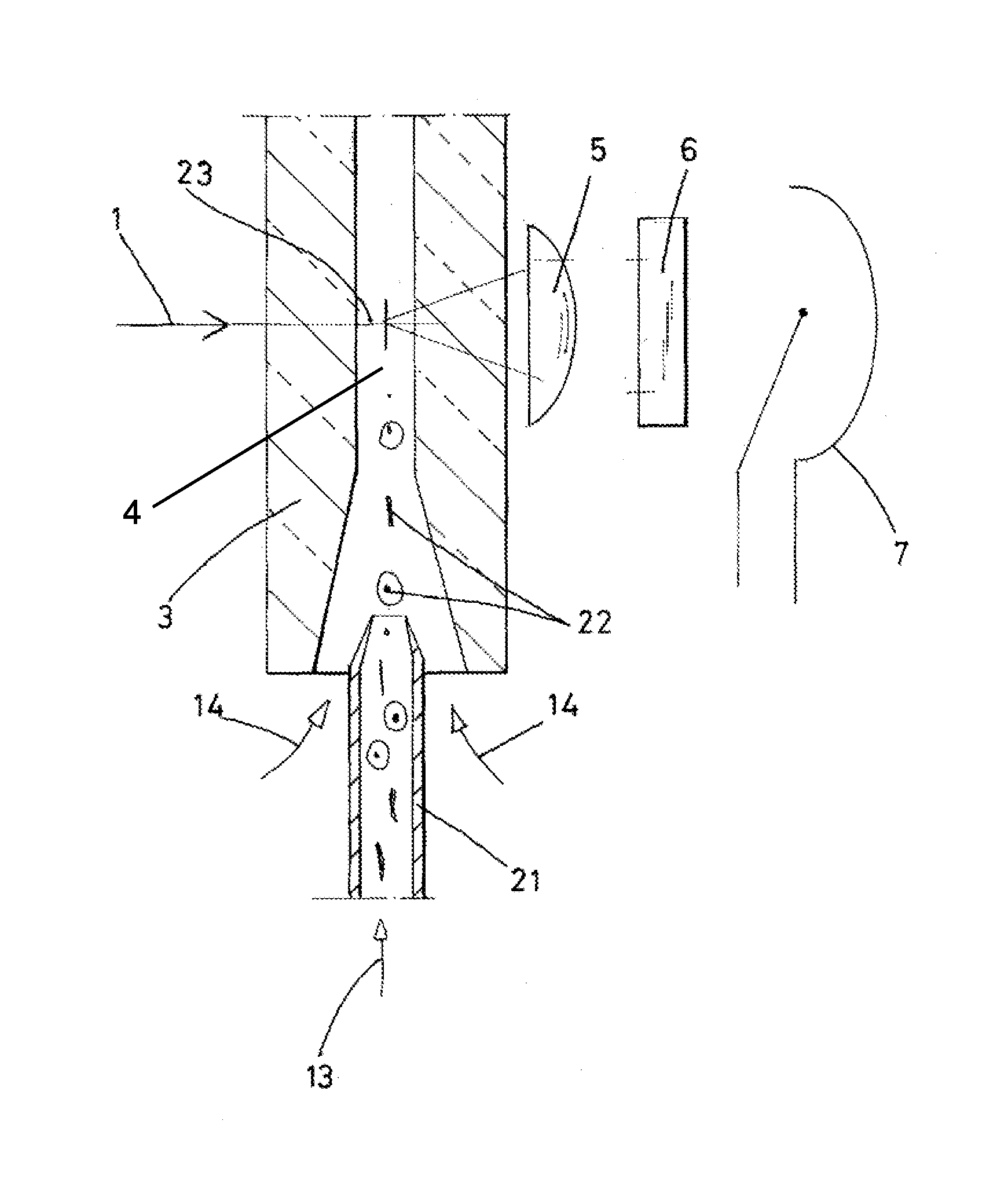 Method and apparatus for measuring optical properties of particles of a dispersion