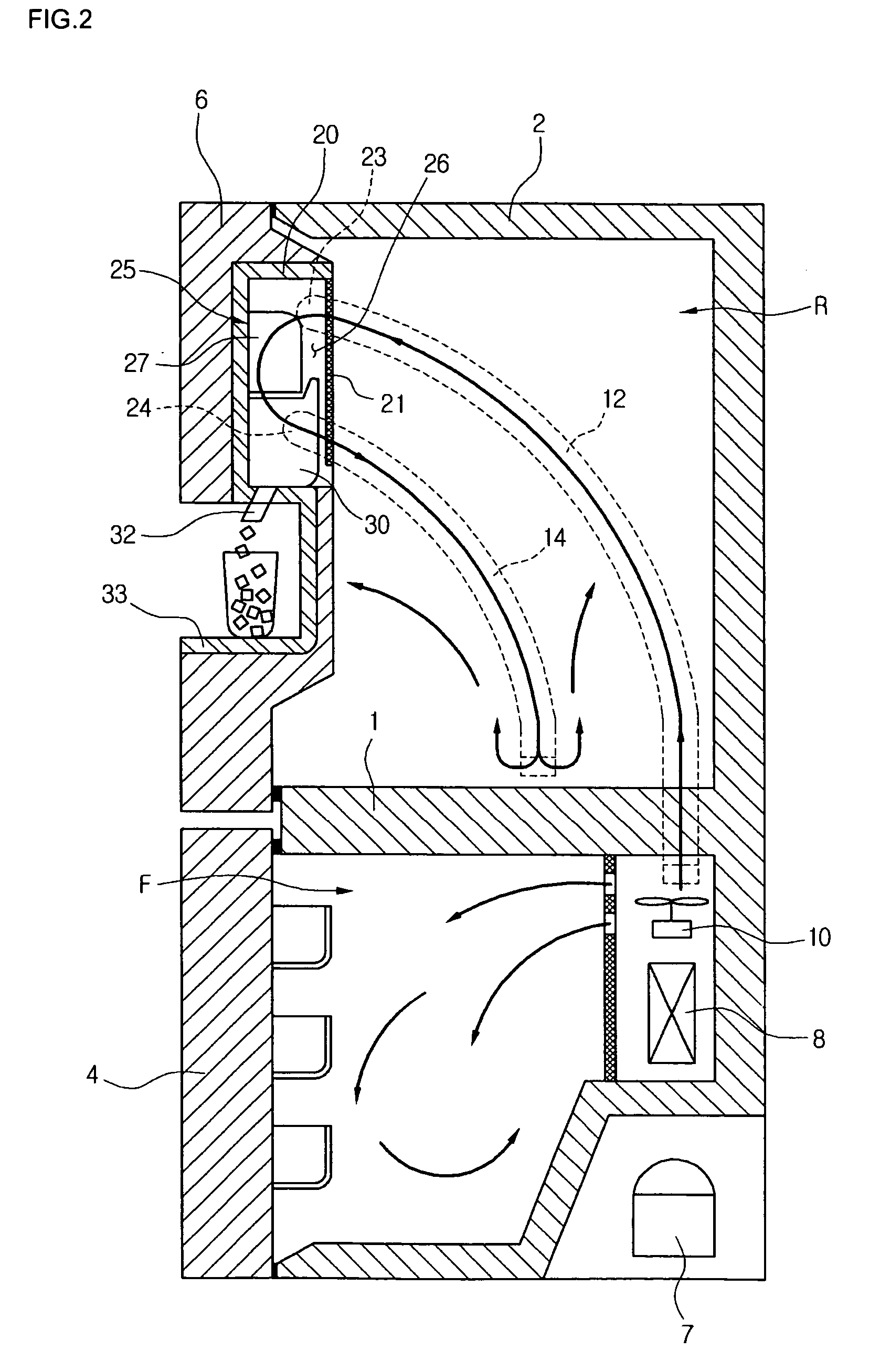 Refrigerator and airflow passage for ice making compartment of the same