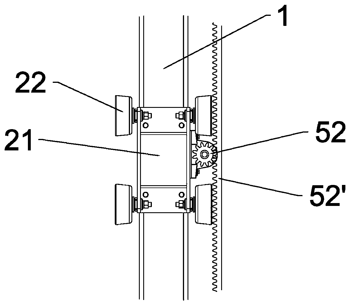 Middle door guide mechanism of garbage compressor