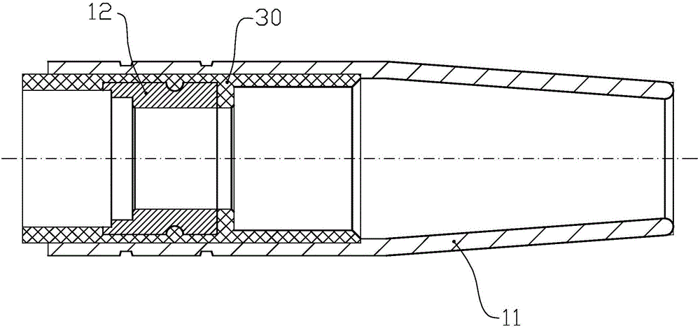 Insulating nozzle of welding gun