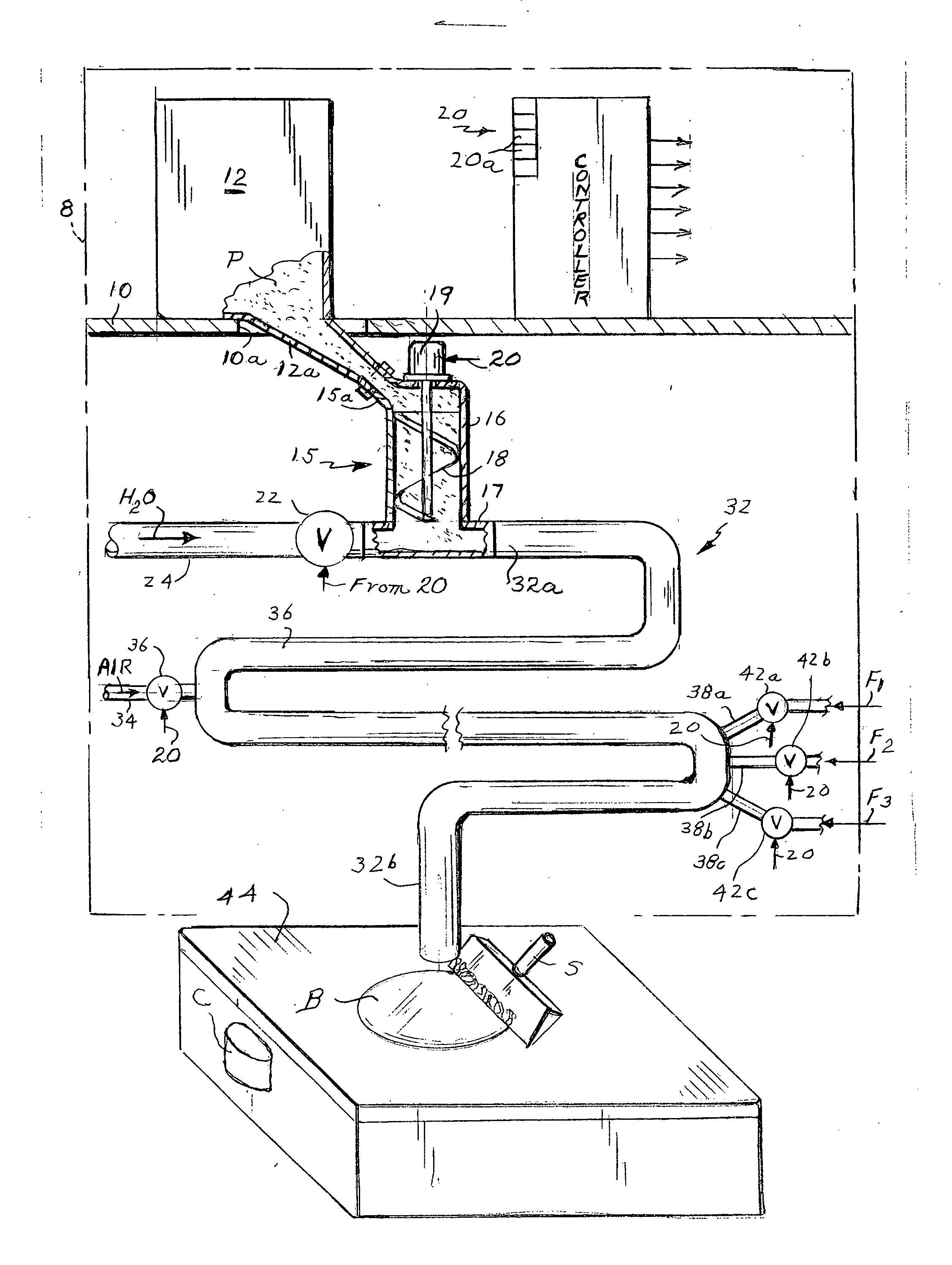 Dry-base aerated food product dispensing method and apparatus