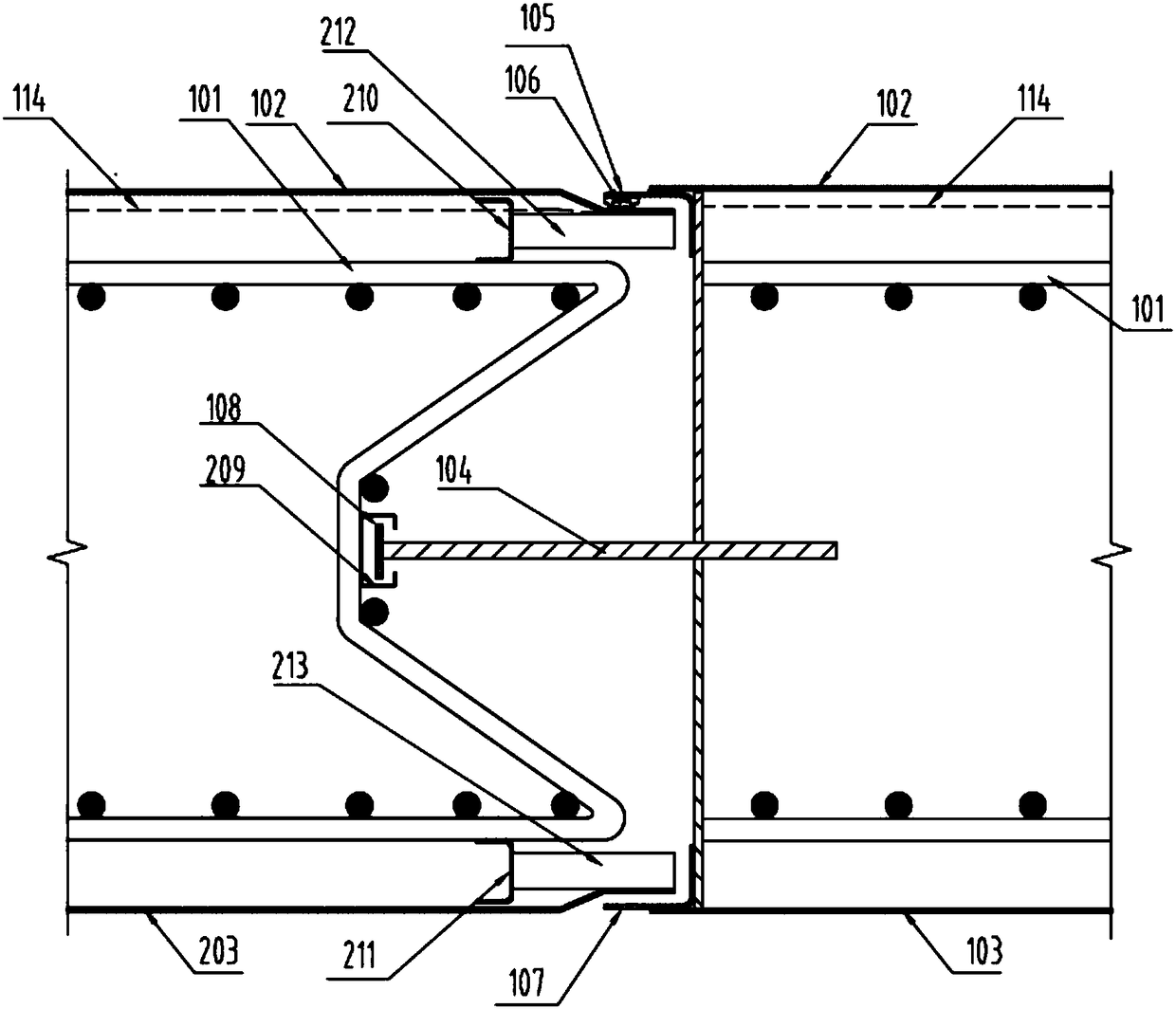 Underground diaphragm wall structure