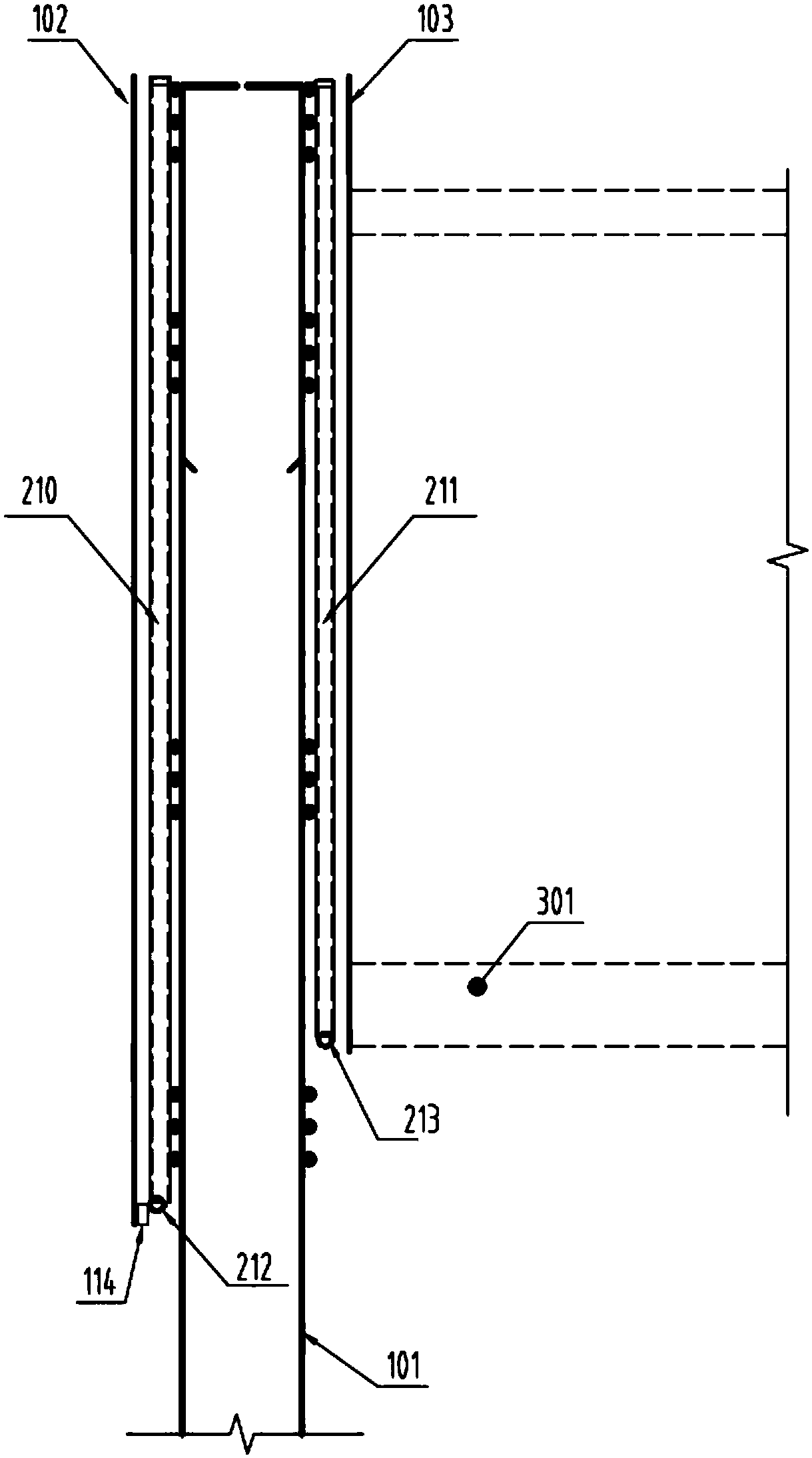 Underground diaphragm wall structure