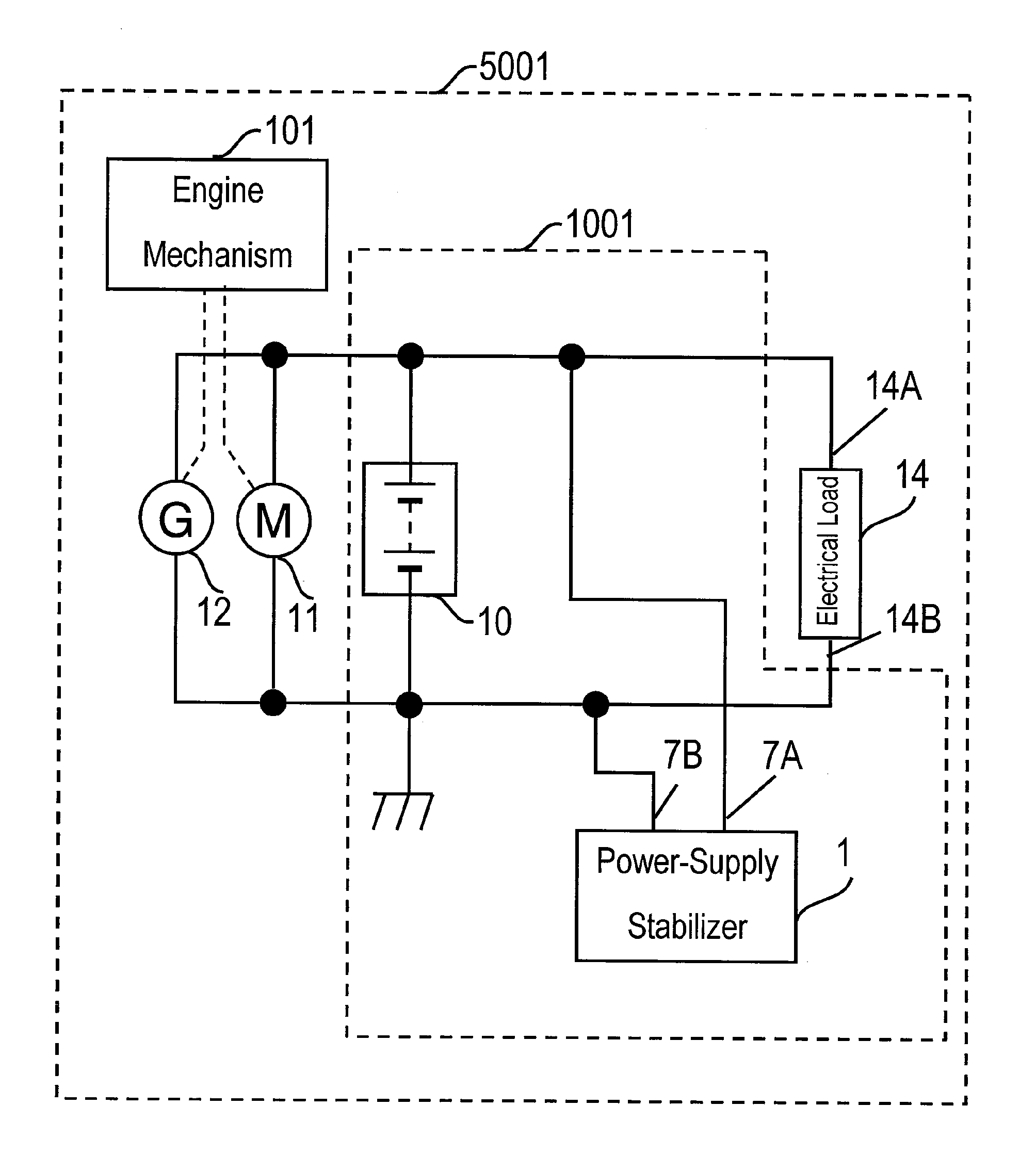 Power supply stabilizing apparatus and vehicle using the same