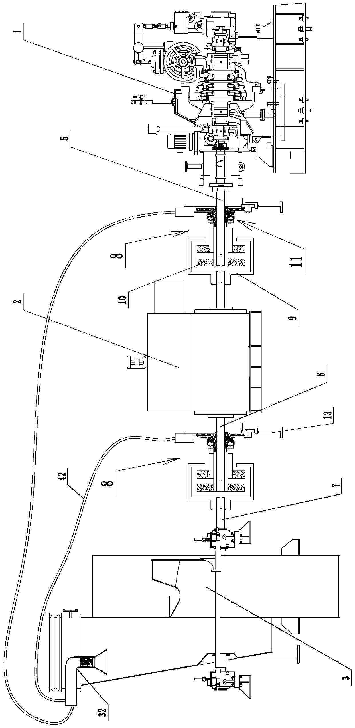 Steam and power dual-power-drive fan structure