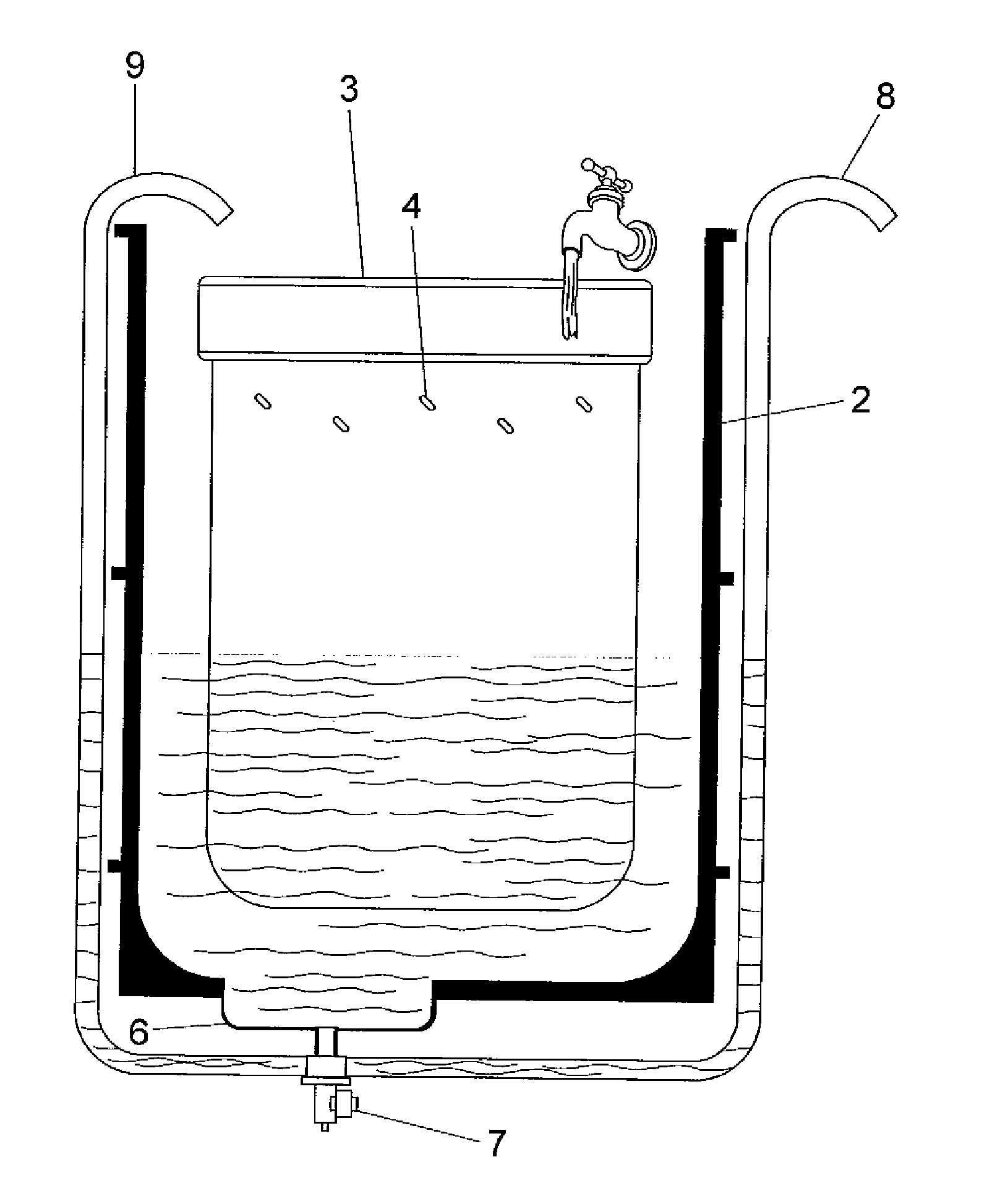 Method and washing machine provided with recirculation with controlled flow