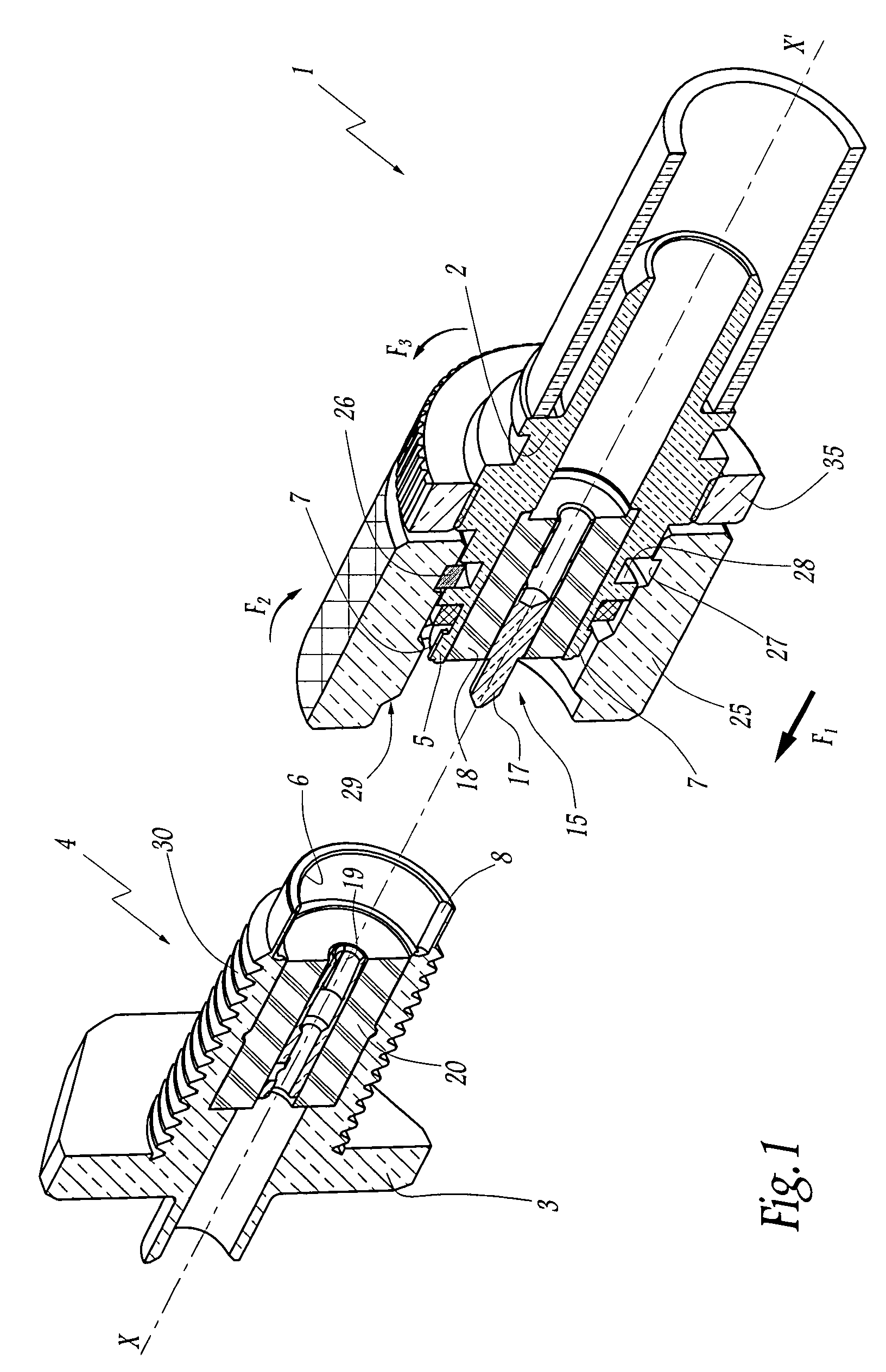 Connector with an anti-unlocking system