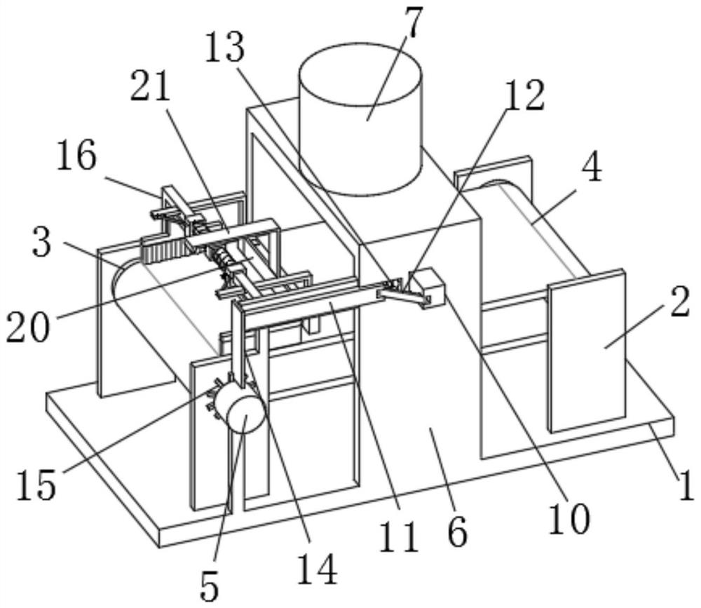 Glass powder spraying device for automobile laminated glass production