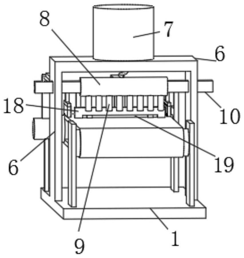 Glass powder spraying device for automobile laminated glass production