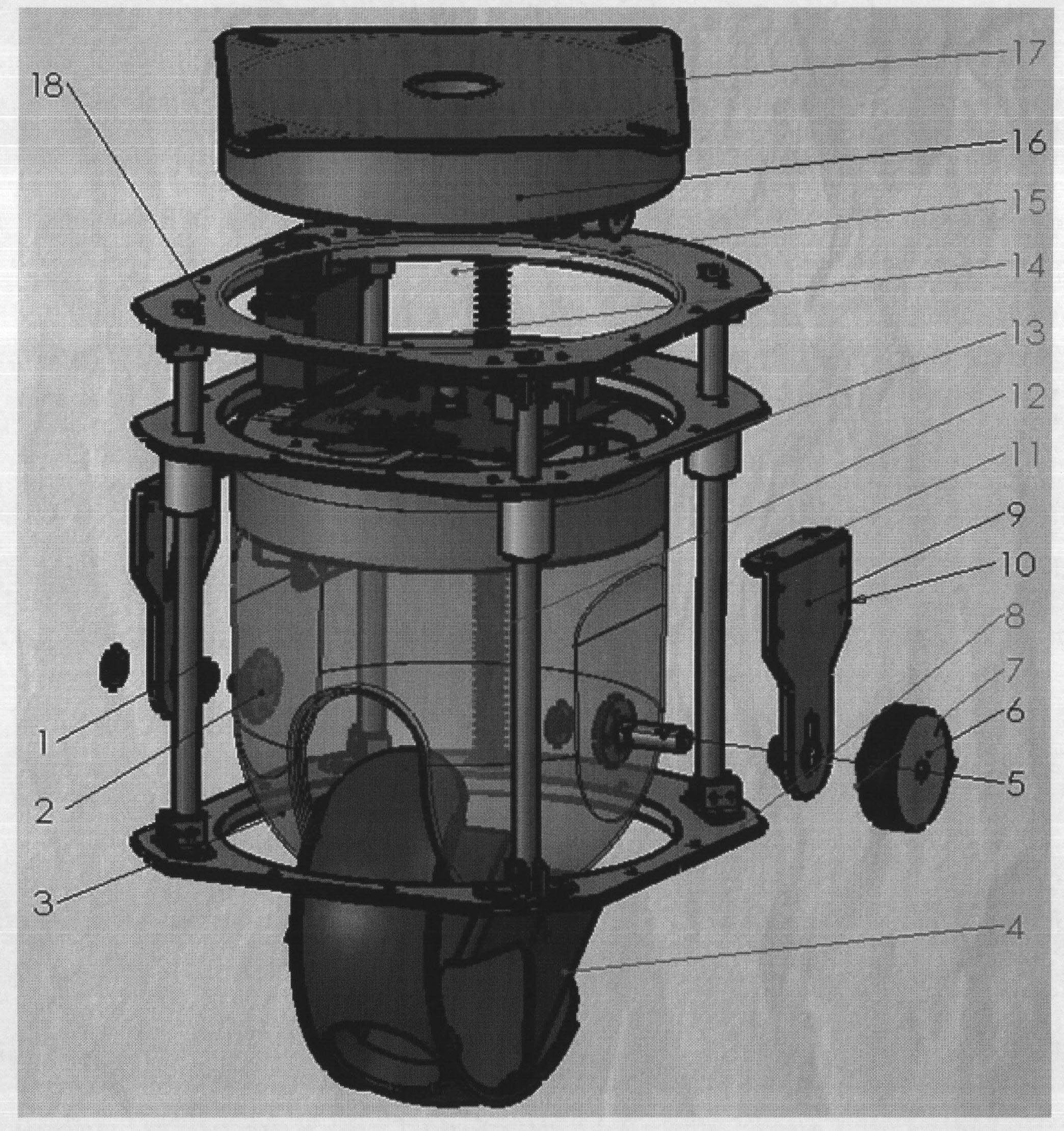 Small-size and high-speed positioning cradle head for aerial survey of unmanned aerial vehicle