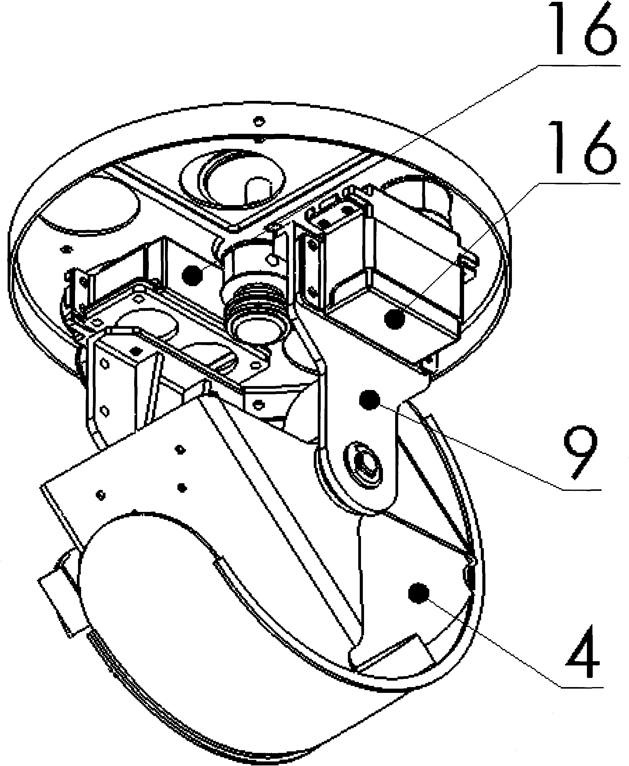 Small-size and high-speed positioning cradle head for aerial survey of unmanned aerial vehicle