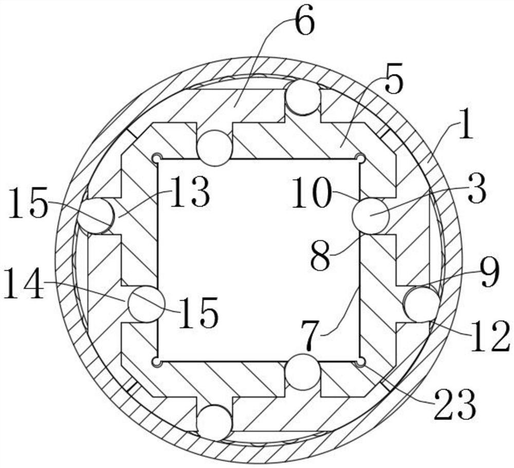 Linear bearing applicable to square tube