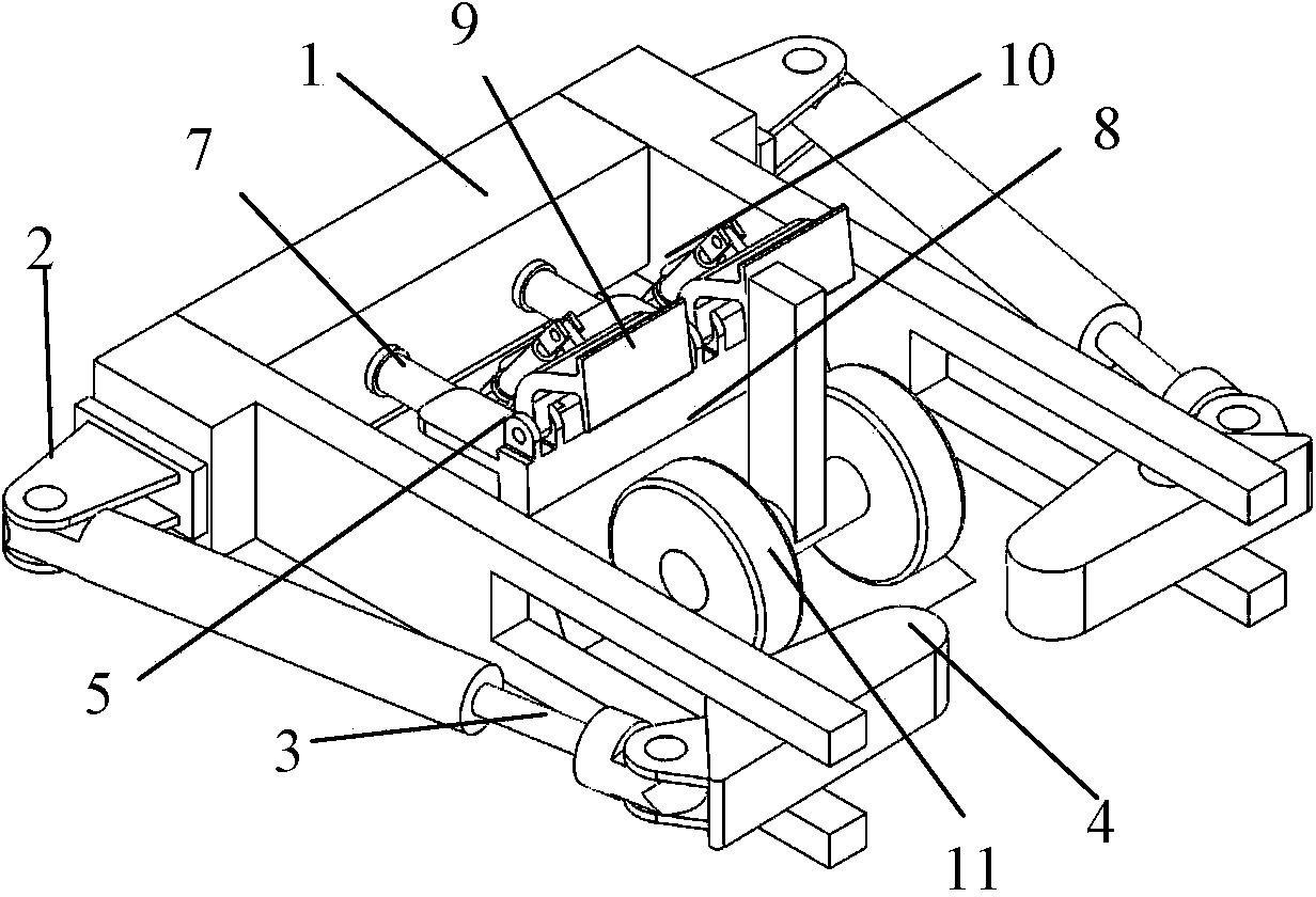 Rodless aircraft tractor clamping and lifting device