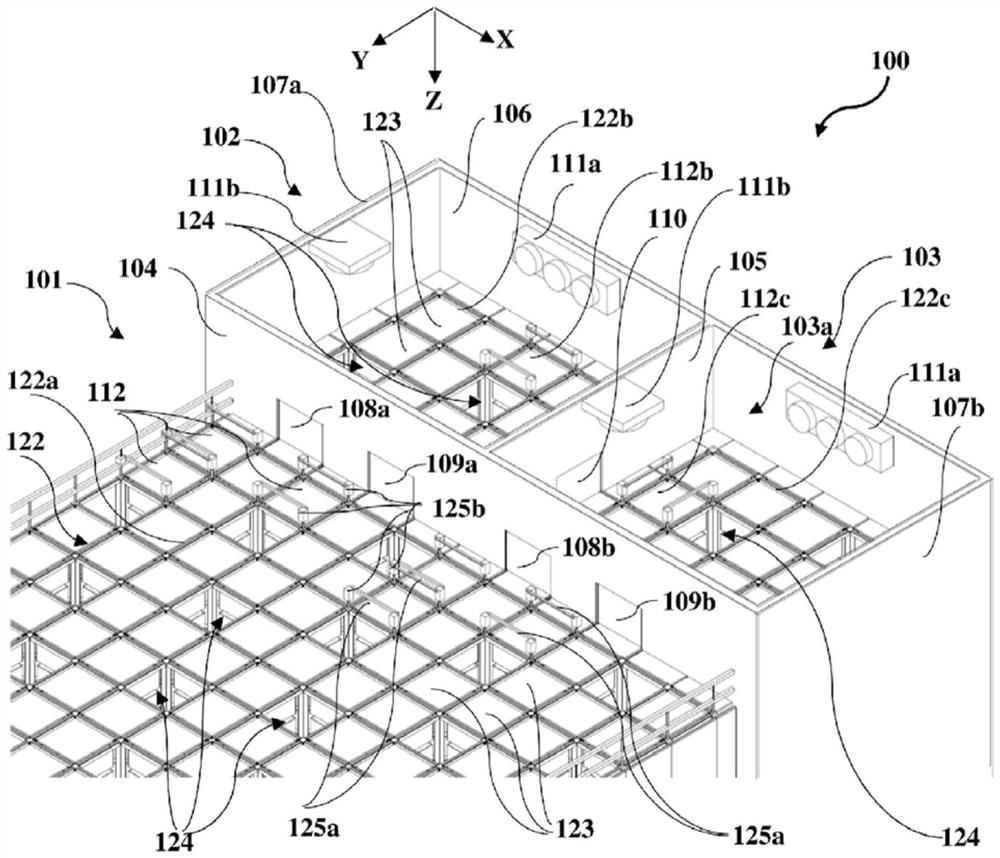 Multi-area automatic warehousing system