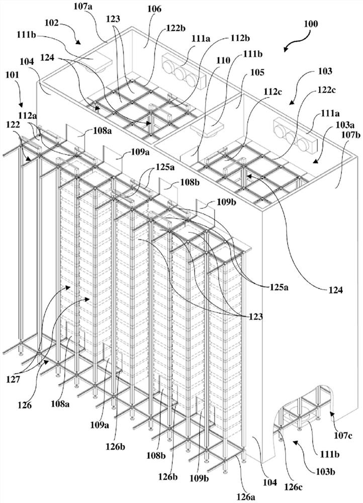 Multi-area automatic warehousing system