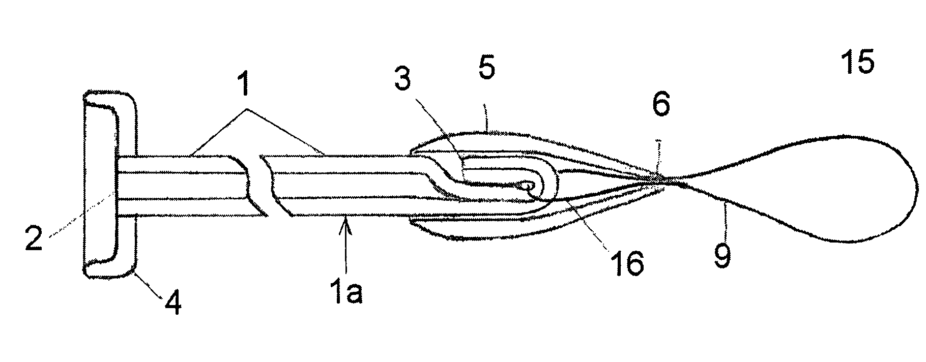 Ostomy tube device, ostomy placement kit and method for an ostomy tube placement