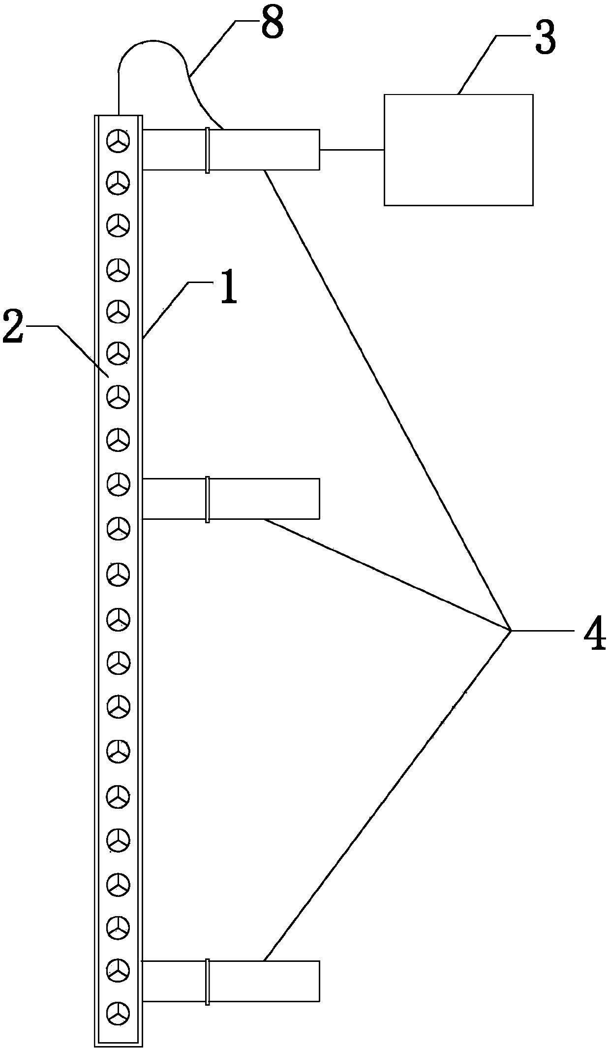 Lamp belt device for detecting foreign matters in gaps between shielded gate at metro platform and train