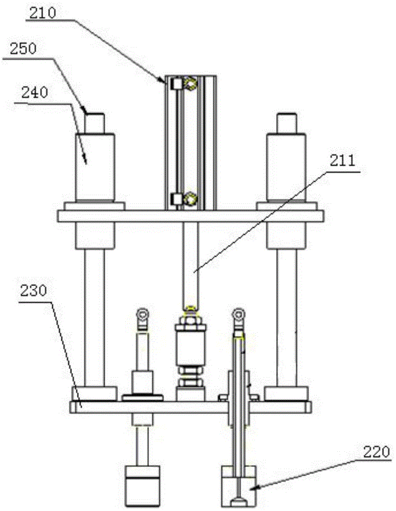 Thread detection device and tapping and detecting production line with thread detection device