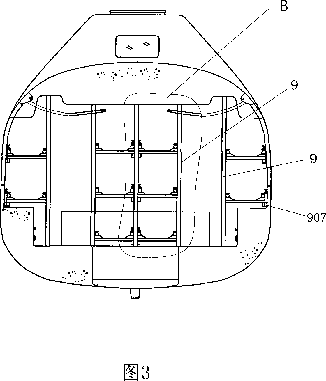 Totally-enclosed multifunctional fiberglass lifeboat