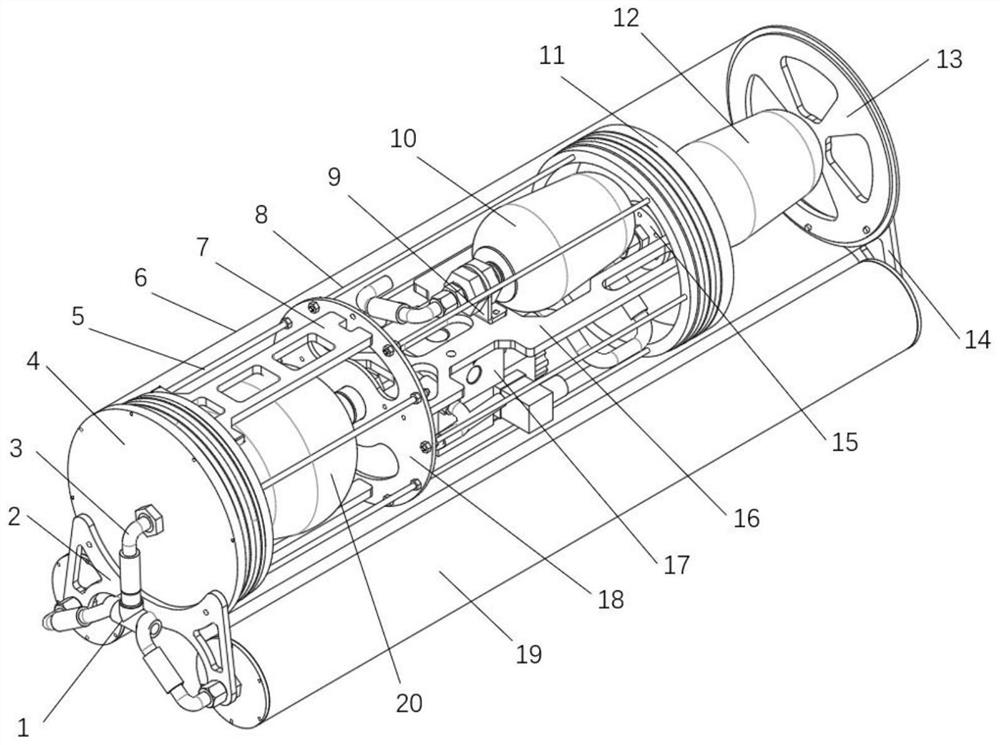 An underwater glider temperature difference energy driving device