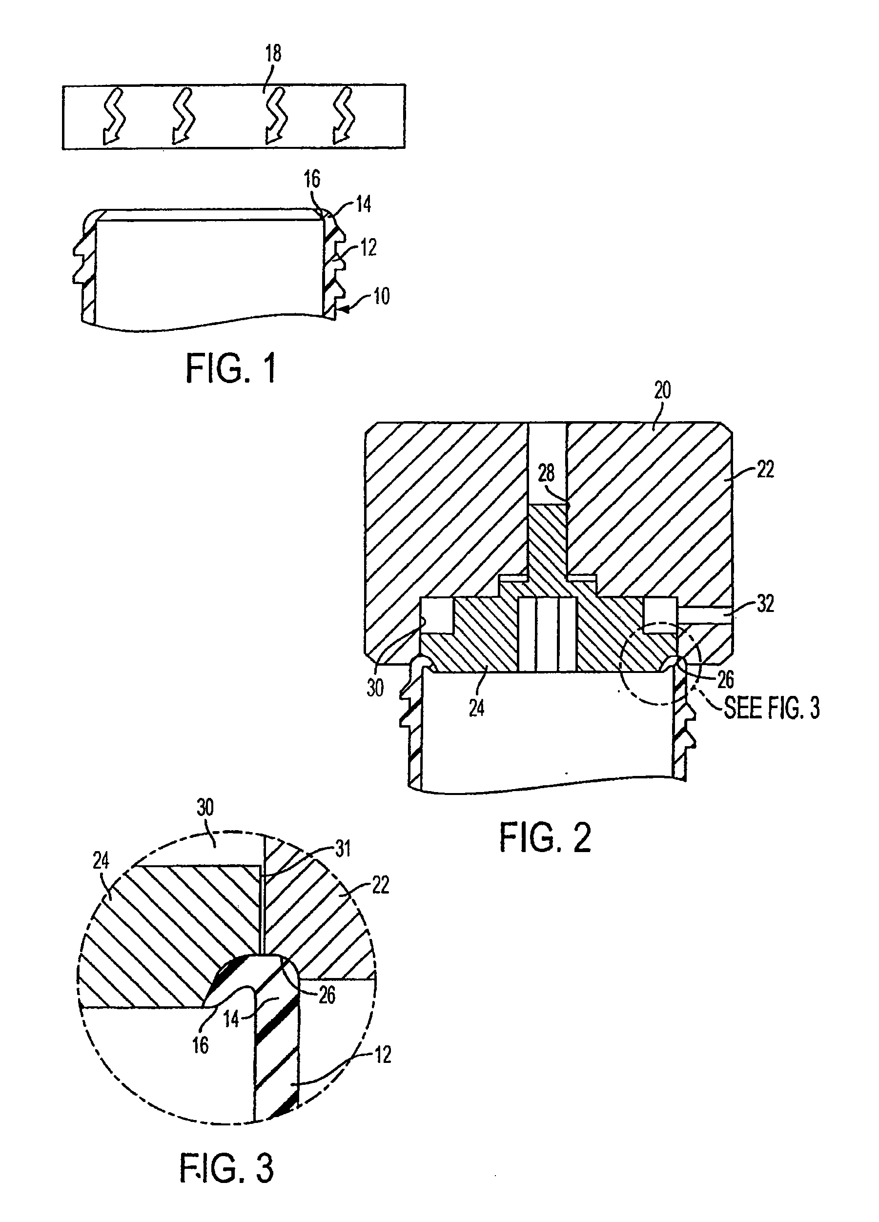 Method for reforming a portion of a plastic container to include a transferable element, and the resulting container