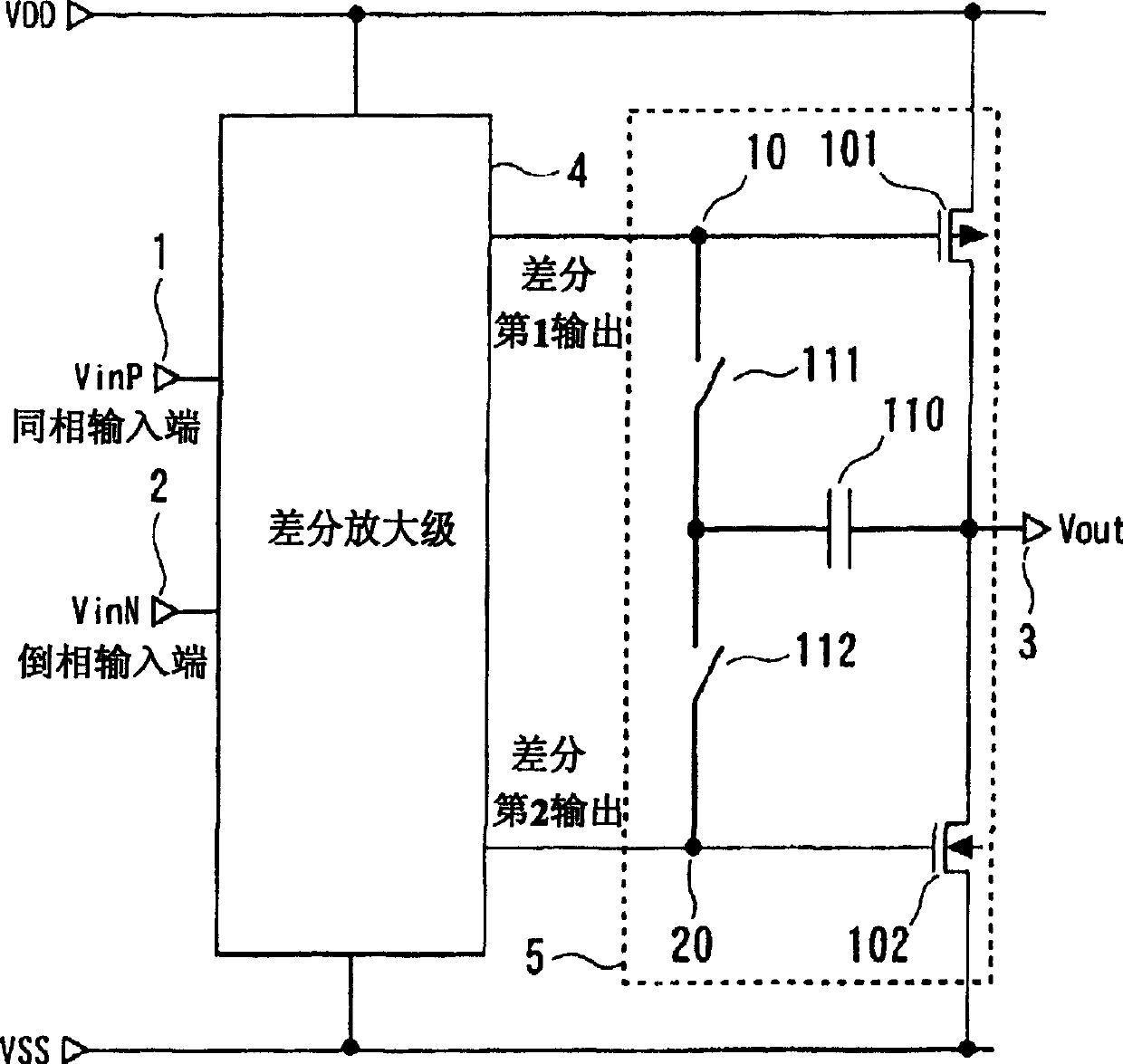 Differential amplifier, data driver and display device